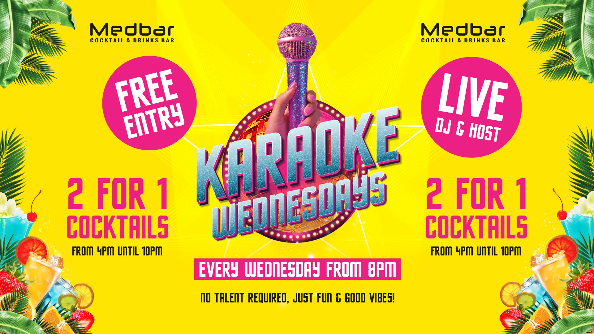 Karaoke every Wednesday at Medbar Southampton