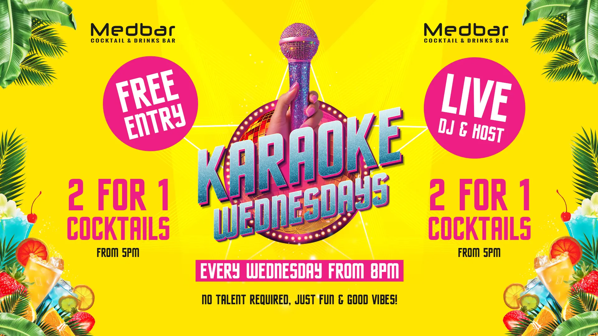 Karaoke every Wednesday at Medbar Southampton