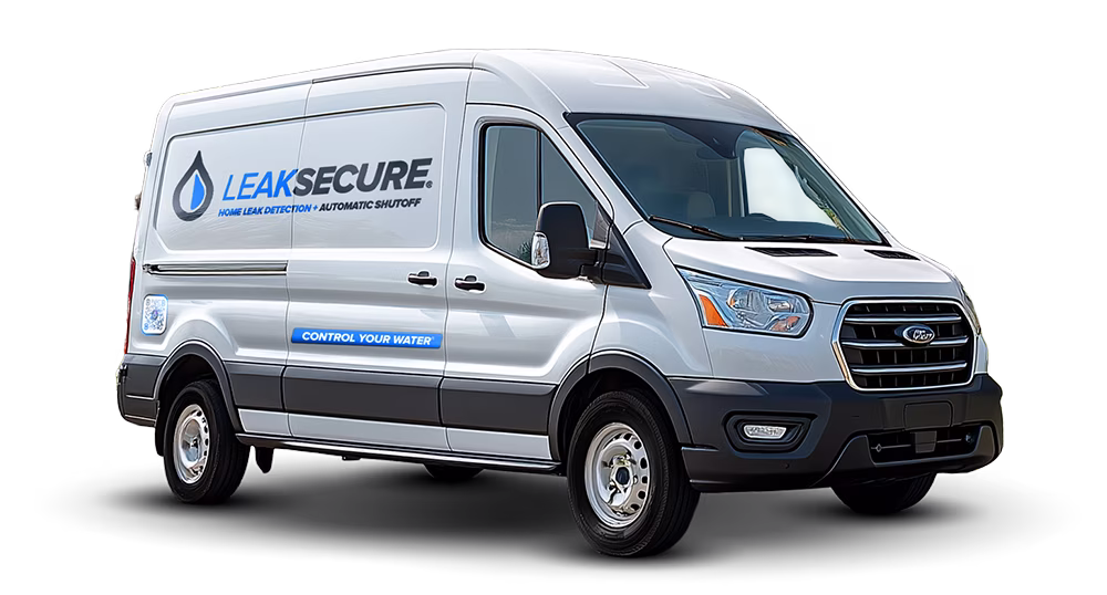 LeakSecure Service Van isolated on a transparent background