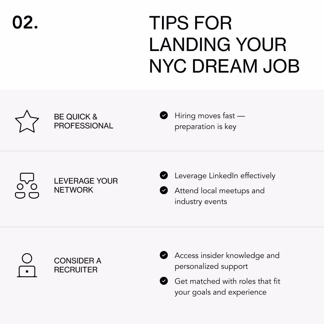 Tips for Landing Your Dream Job in NYC