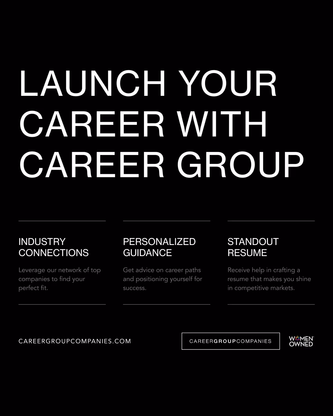 Launch you career with Career Group Infographic