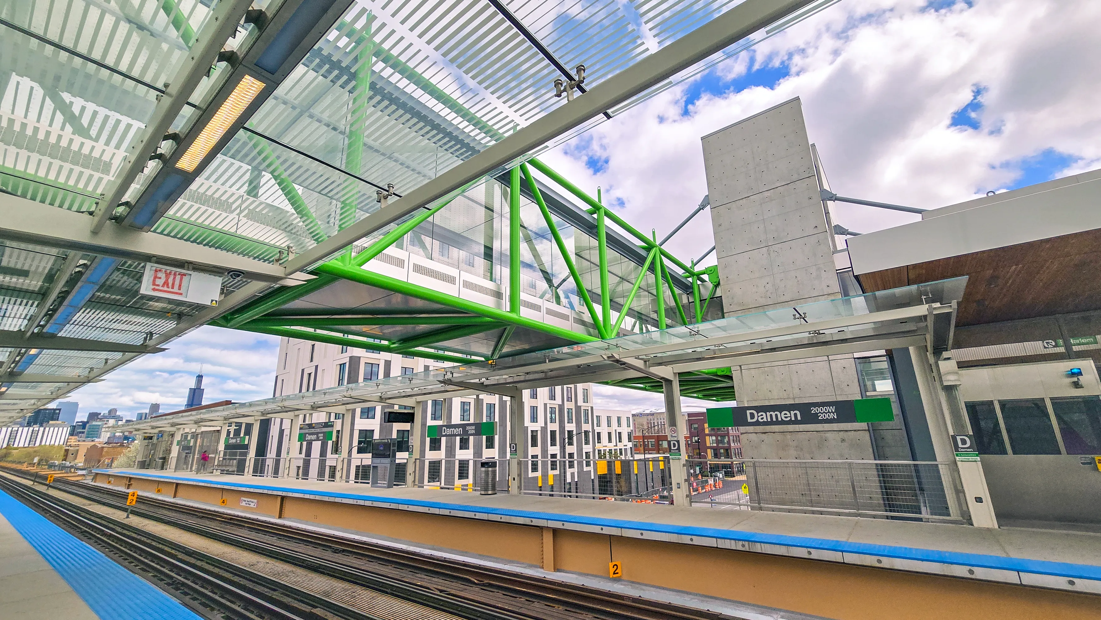 CTA Damen Green Line Station 
