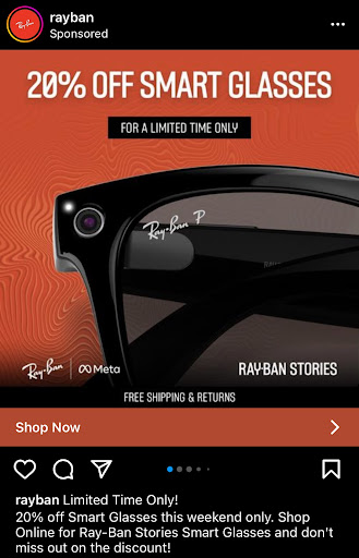 Instagram Example #4- Ray Ban