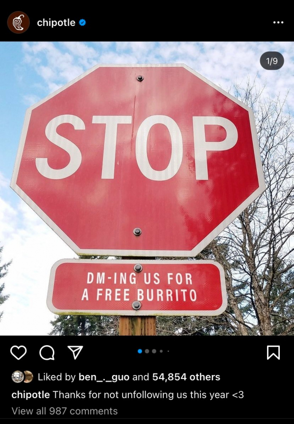 instagram post of stop sign