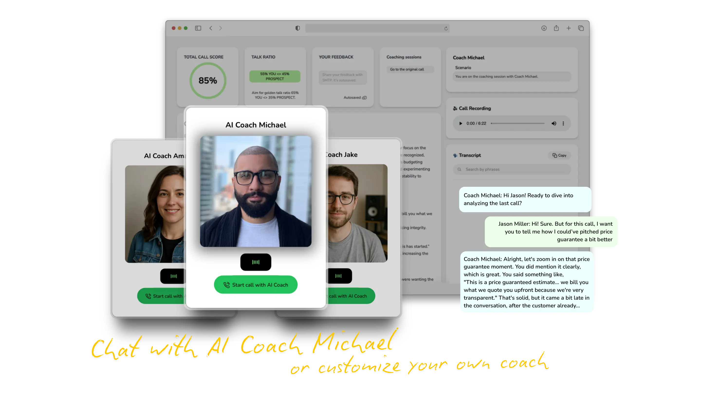 AI voice coach for sales reps