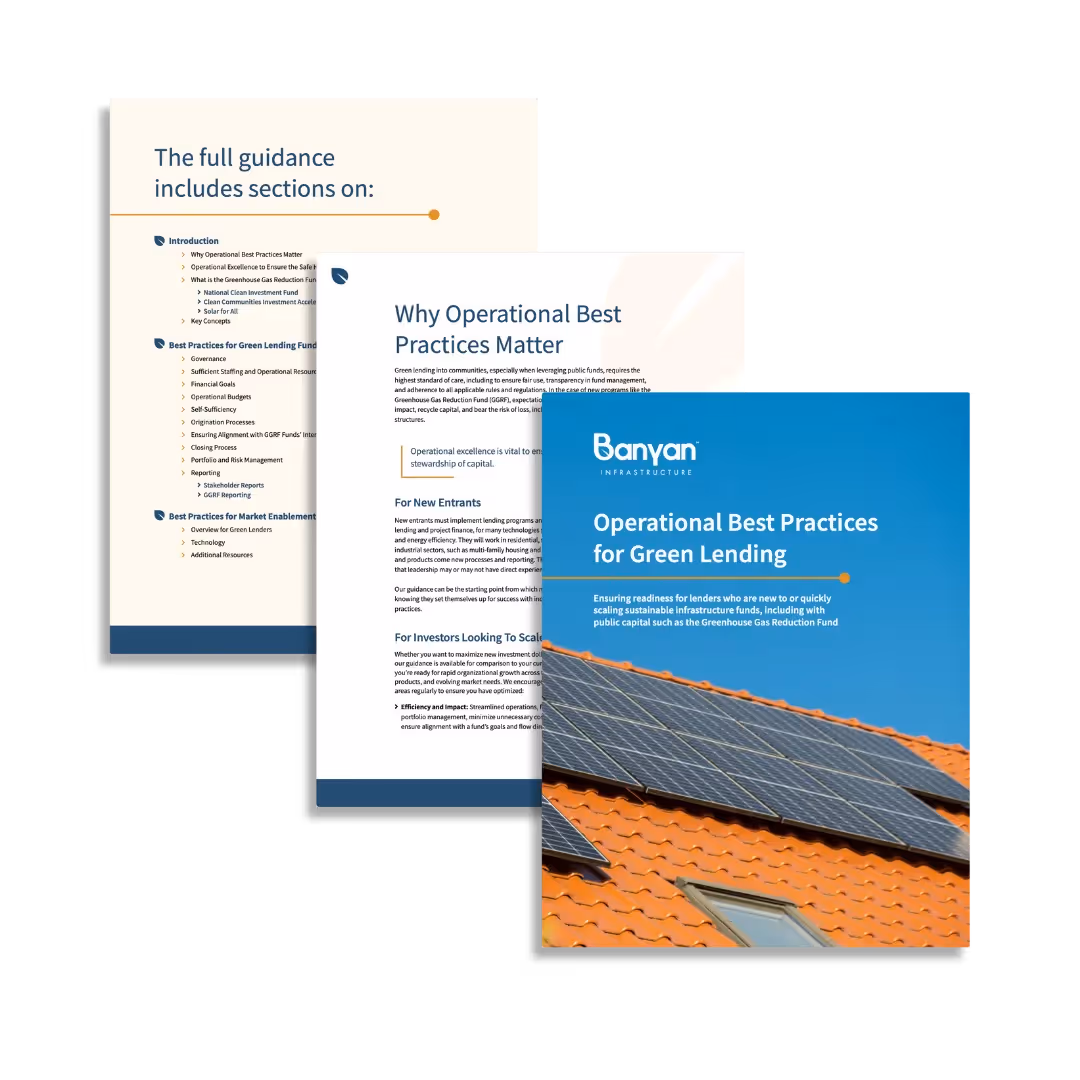 Operational Best Practices for Green Lending white paper pages
