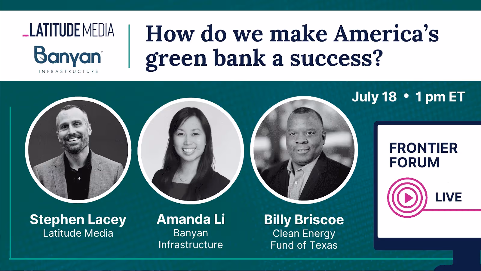 How do we make America’s green bank a success? speakers