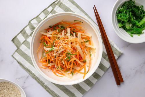 Shredded Daikon Salad in a Bowl