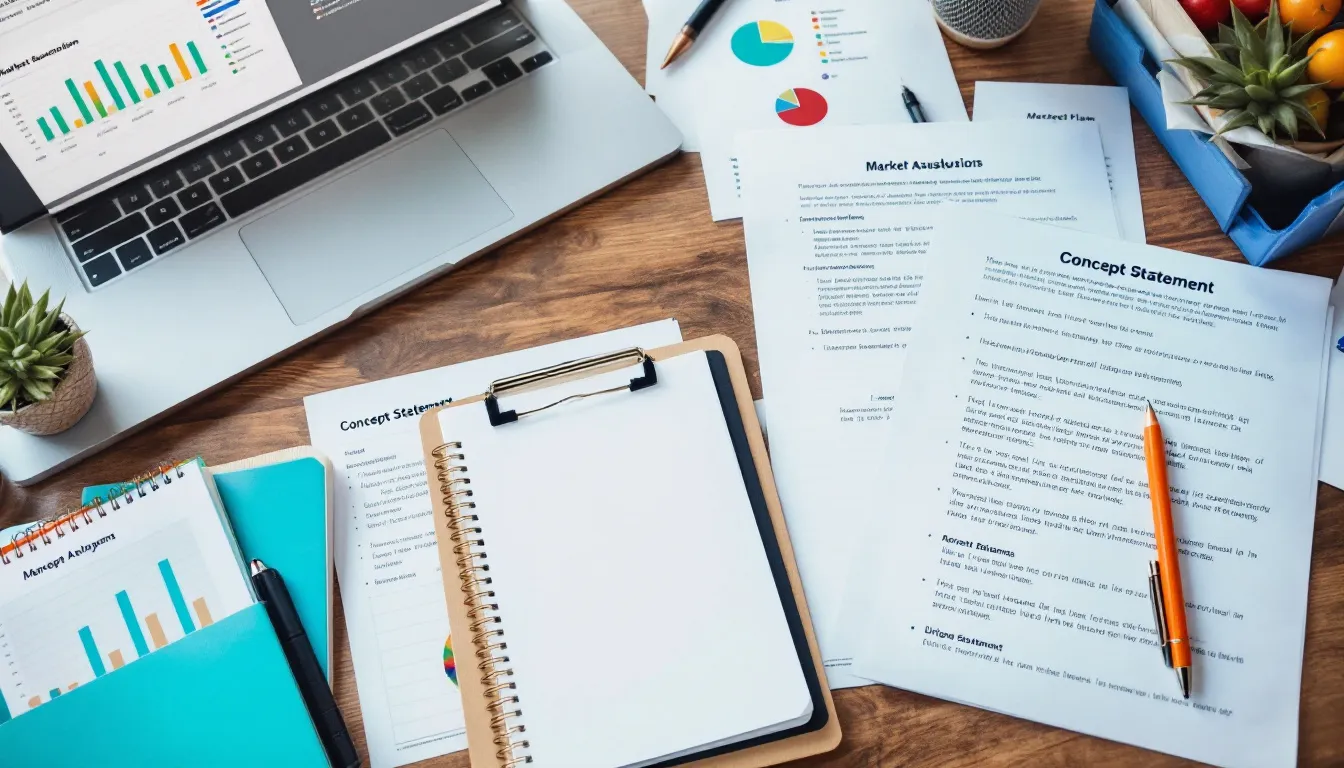 A detailed image of a restaurant business plan template is displayed, showcasing key elements such as the executive summary, market analysis, and financial projections, which are essential for securing funding and ensuring restaurant success. The layout includes sections for the restaurant concept, target market, and marketing strategy, emphasizing the importance of a comprehensive approach in the restaurant industry.