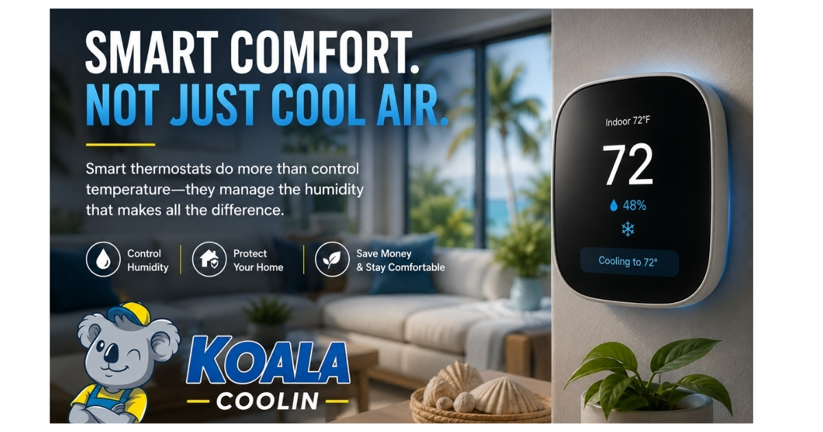 Why Your Home Still Feels Humid Even With the AC Running: The South Florida Guide to Smart Thermostat Humidity Control