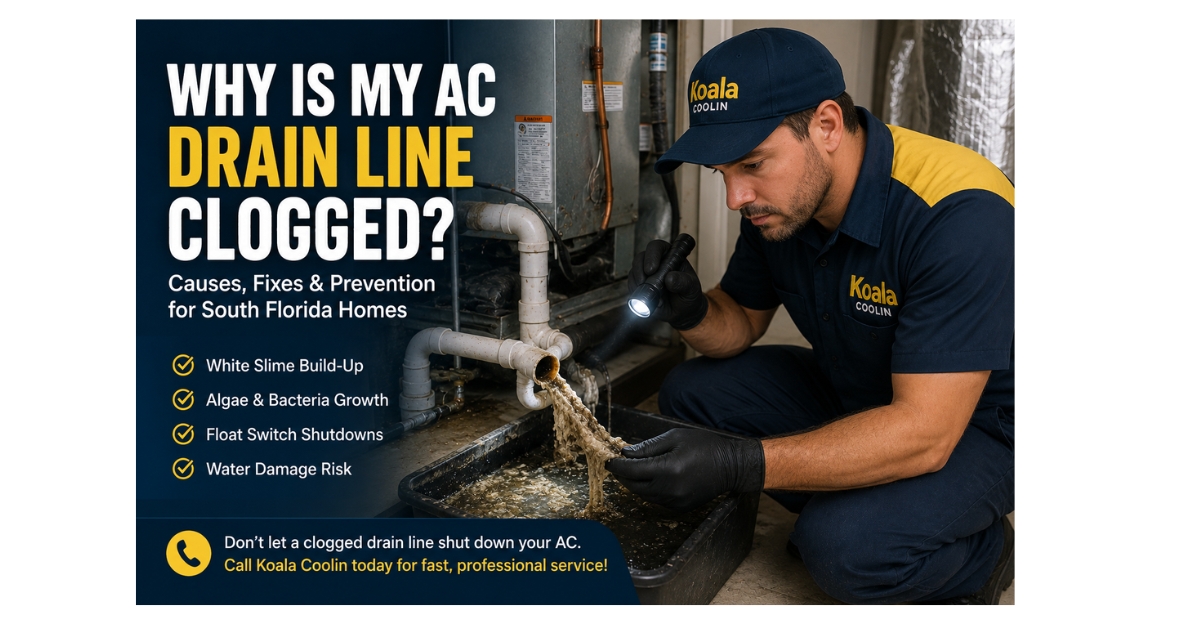 Why Is My AC Drain Line Clogged? Causes, Fixes & Prevention