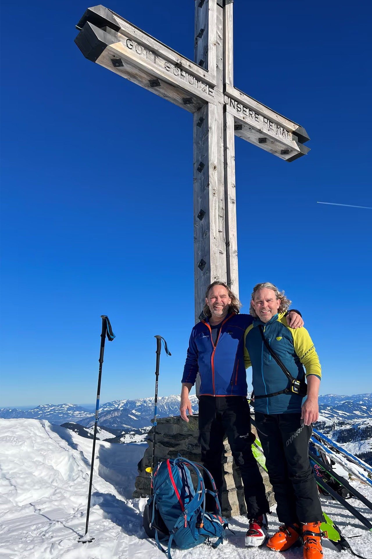Gipfel foto nach skitour