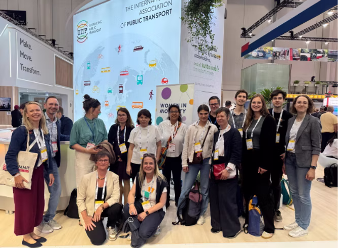 A posed group photo of the walkshop participants.