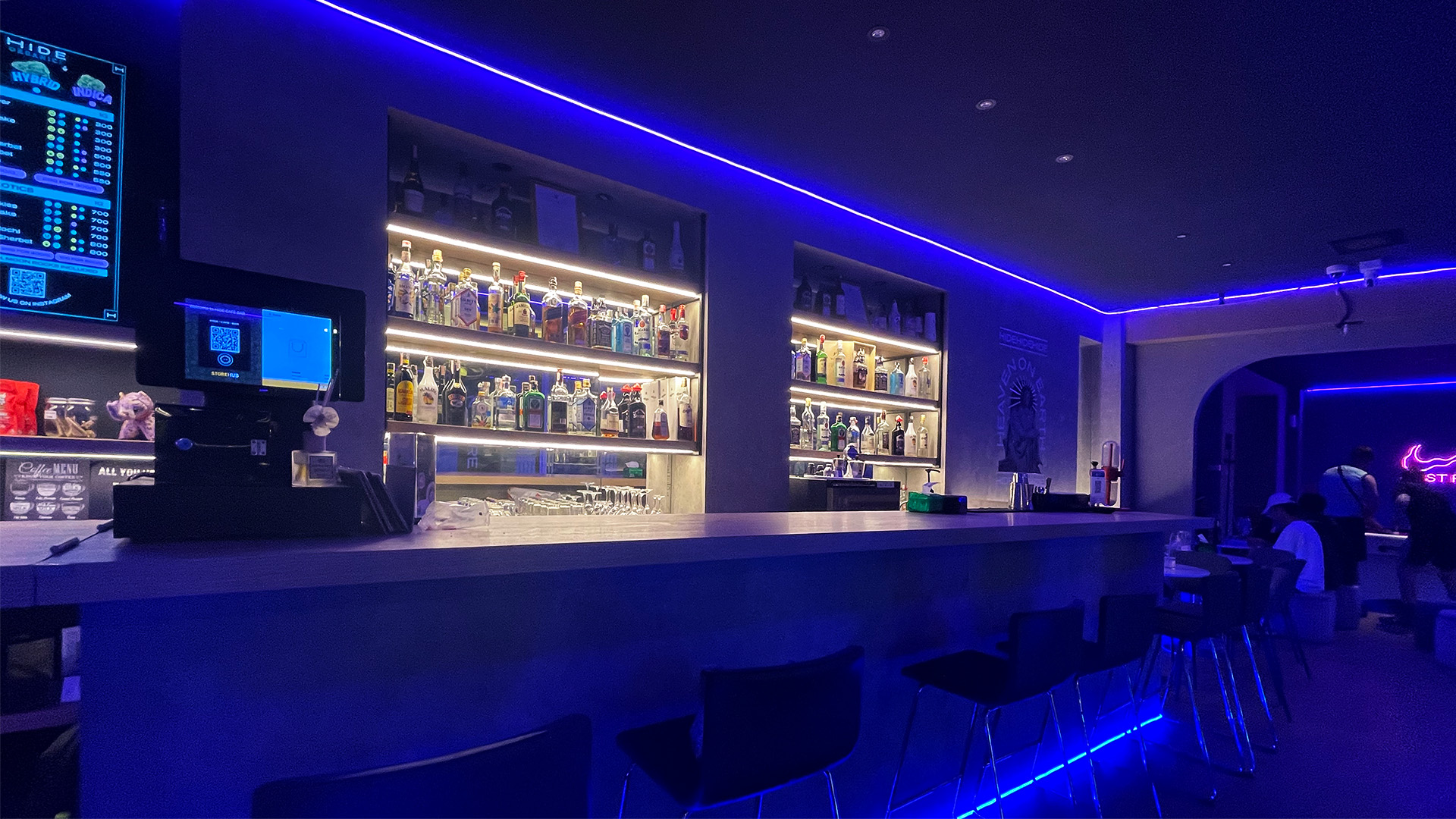 Interior bar at HIDE Cafe Bar on Tanee Road Bangkok
