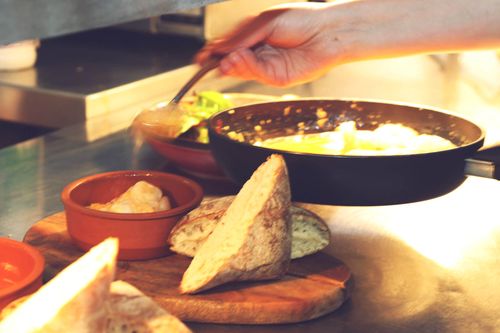 serving food in welby arms pub at denton kitchen