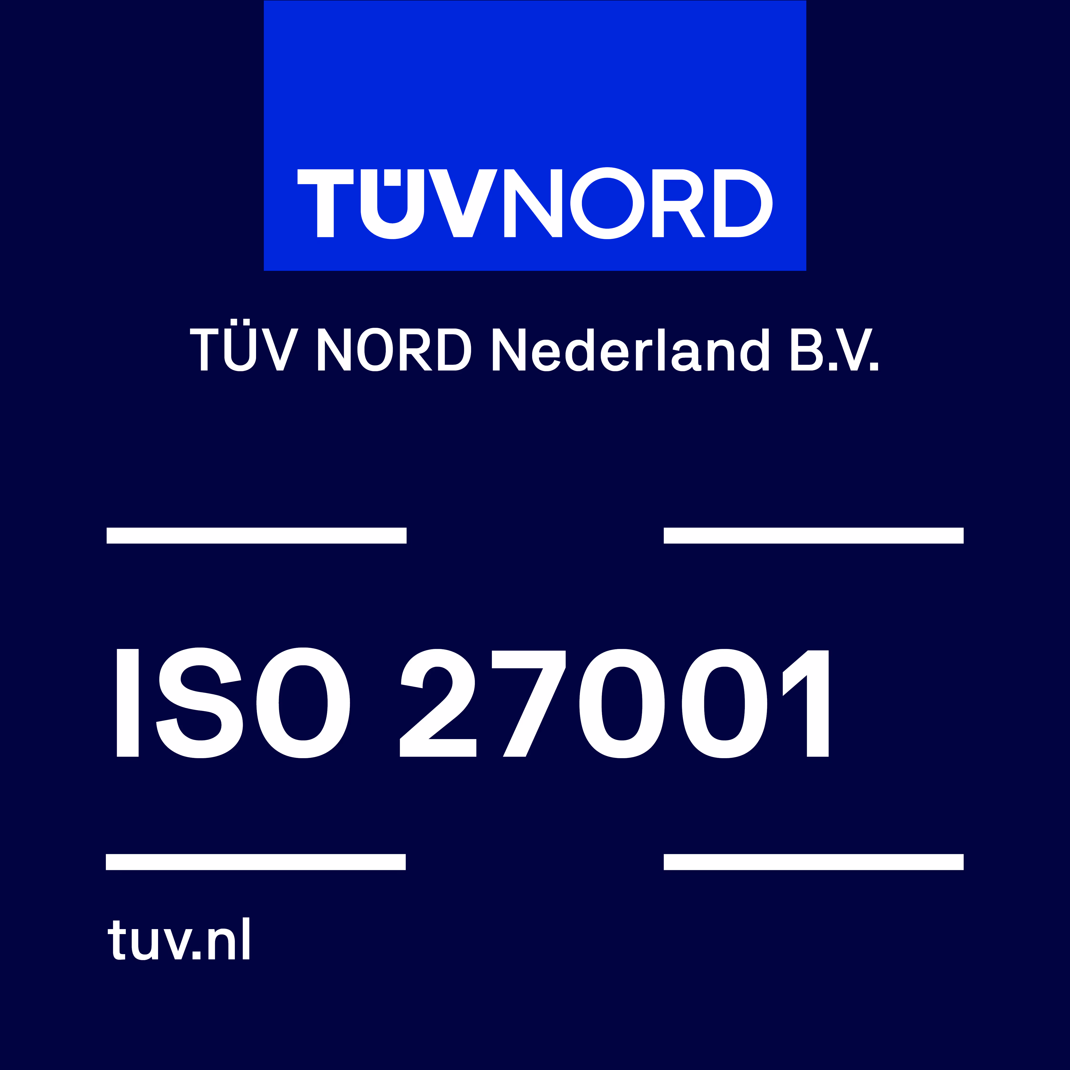 Tüv nord ISO 27001 certificaat