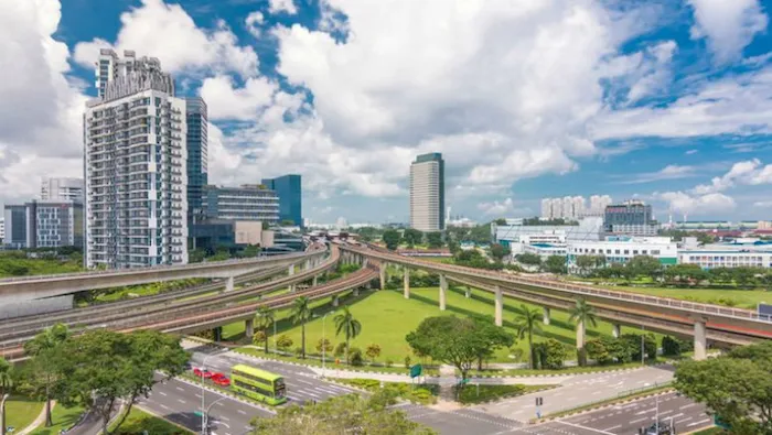 Beautiful road network in District 22, Singapore