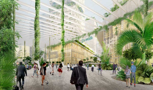 Artistic impression of J-walk in Jurong Lake District