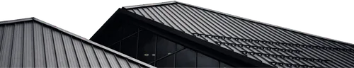 a close up view of a metal roof