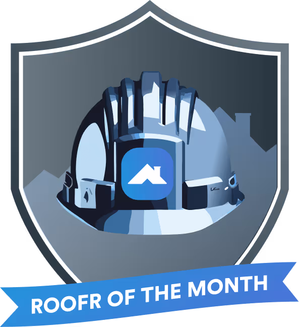 Roofr of the Month Badge.