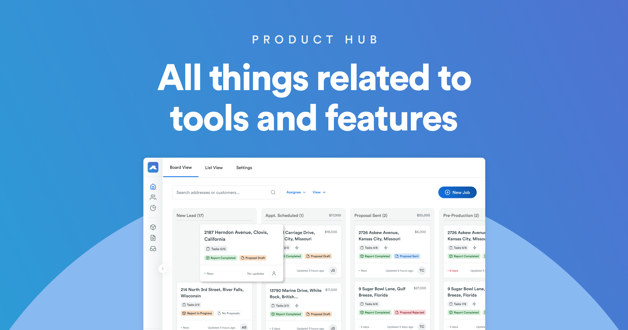 Product Hub Ui Example Product Hub | Roofr