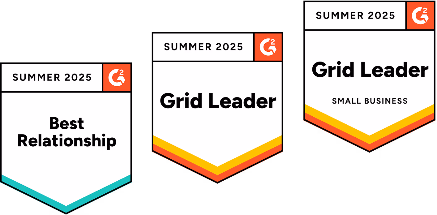 G2 Summer 2025 Badges.