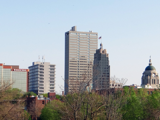 Skyline of downtown Fort Wayne, Indiana. 