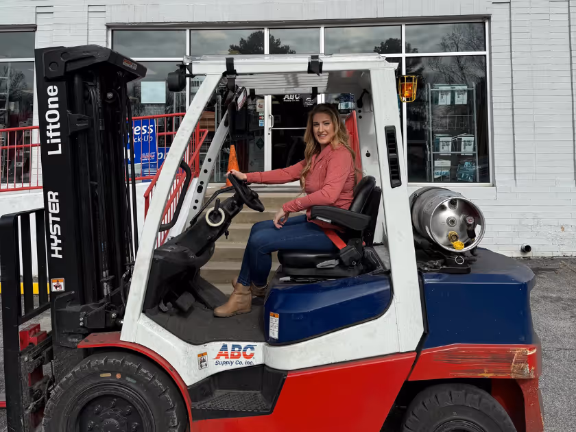 Kaela Edlund, an Outside Sales Rep for ABC Supply, and past Roofr of the Month.