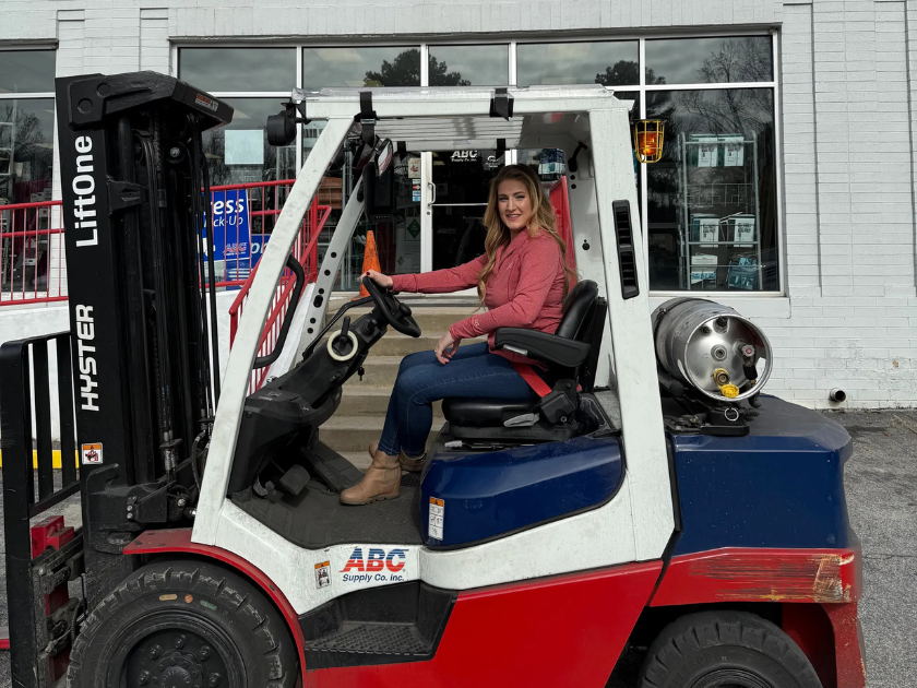 Kaela Edlund, an Outside Sales Rep for ABC Supply, and past Roofr of the Month.