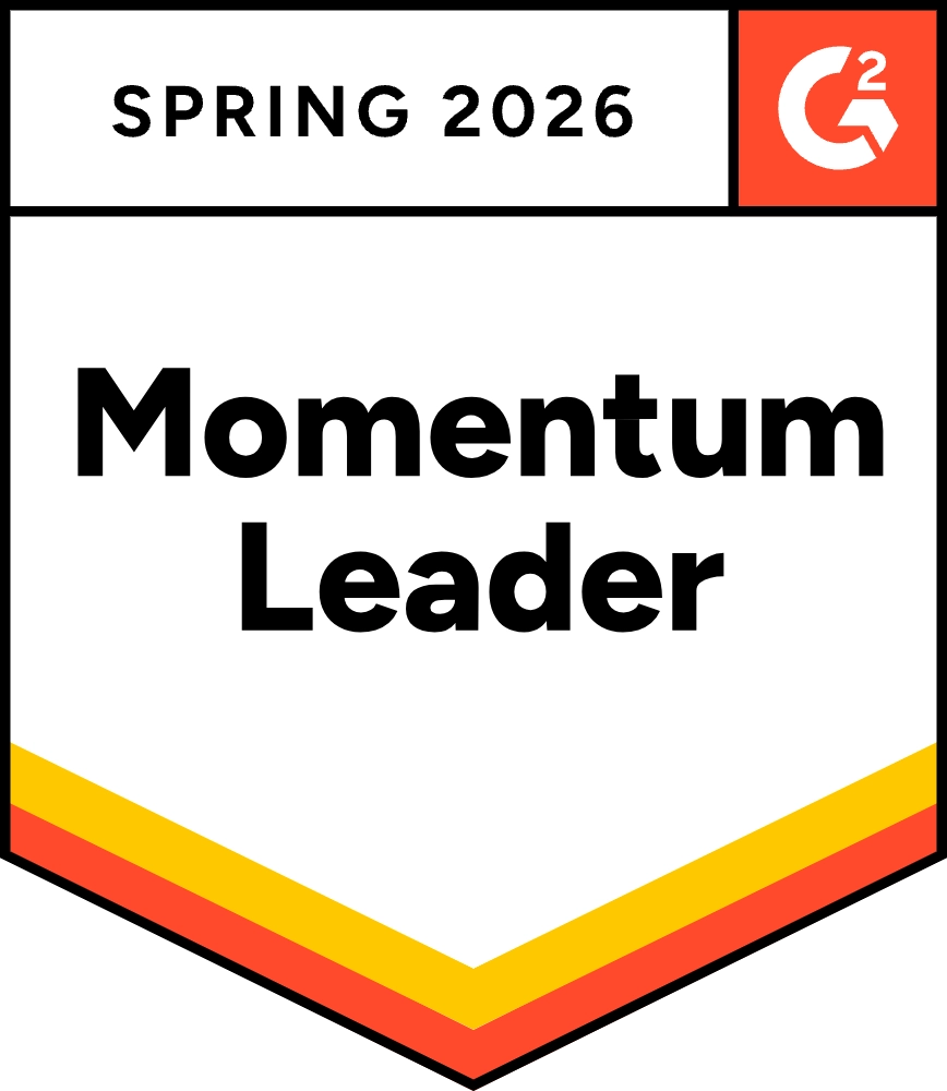 One of Roofr's Spring 2026 G2 badges: Momentum Leader