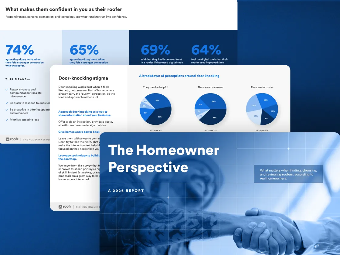 Preview of the industry report with the stats blurred out on a blue background