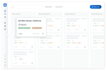 Screenshot of Roofr job board in the platform, showcasing an example project.