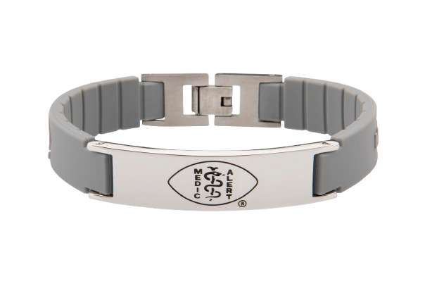 Slim Silicone Bracelet Grey