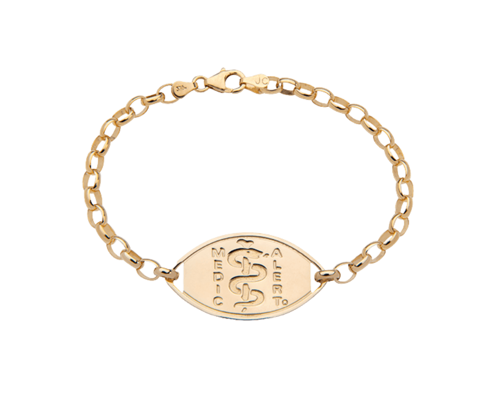 9ct Solid Gold Large Belcher Bracelet