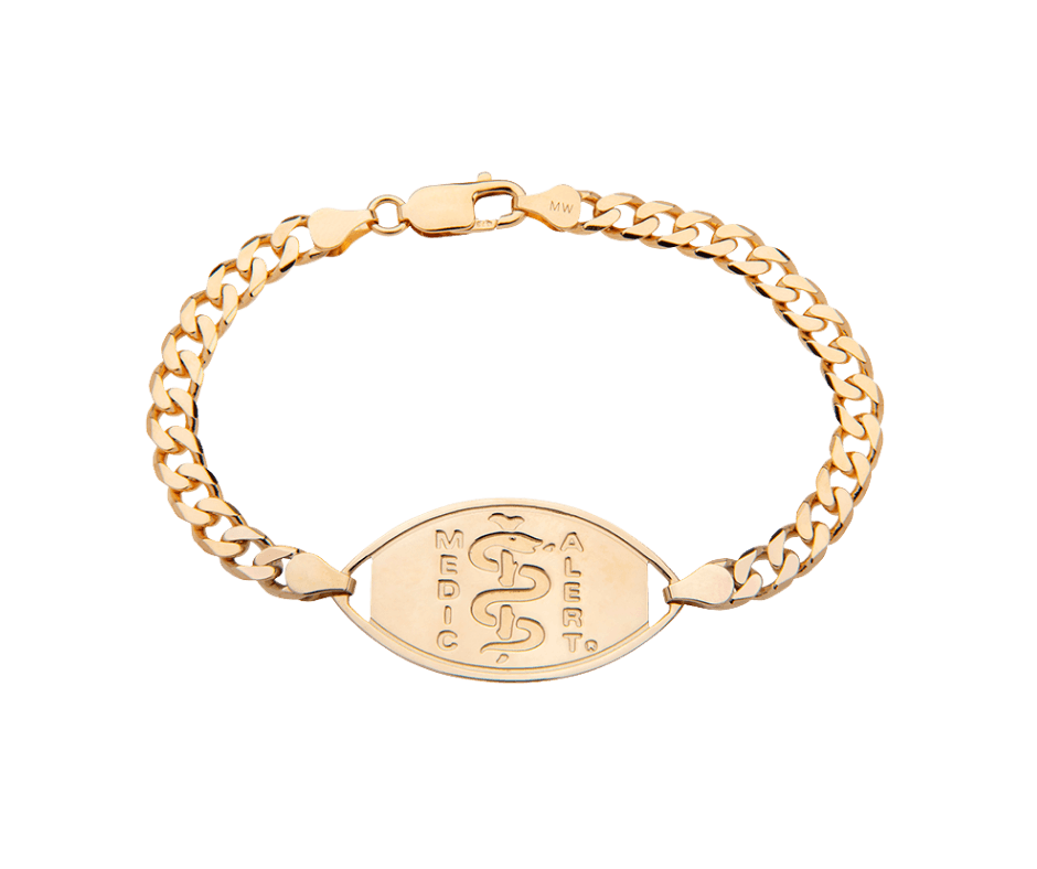 9ct Solid Gold Large Curb Bracelet