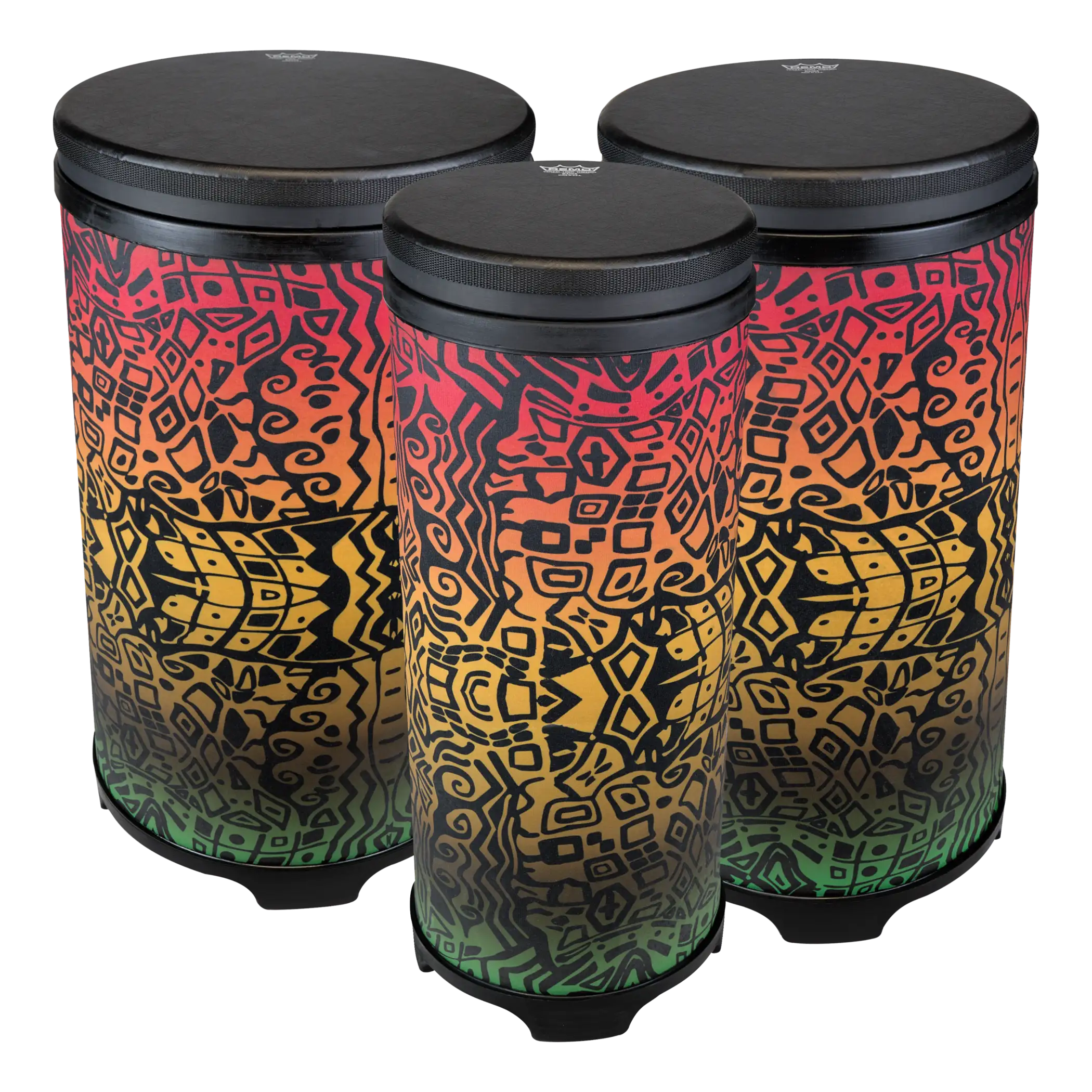 The Versa® Light Tubano® Nested Pack with Bahia drumheads is a set of three lightweight, nestable drums featuring a 30% weight reduction from the original Versa pack and deep, low-frequency bass tones for a fun and great sounding playing experience.