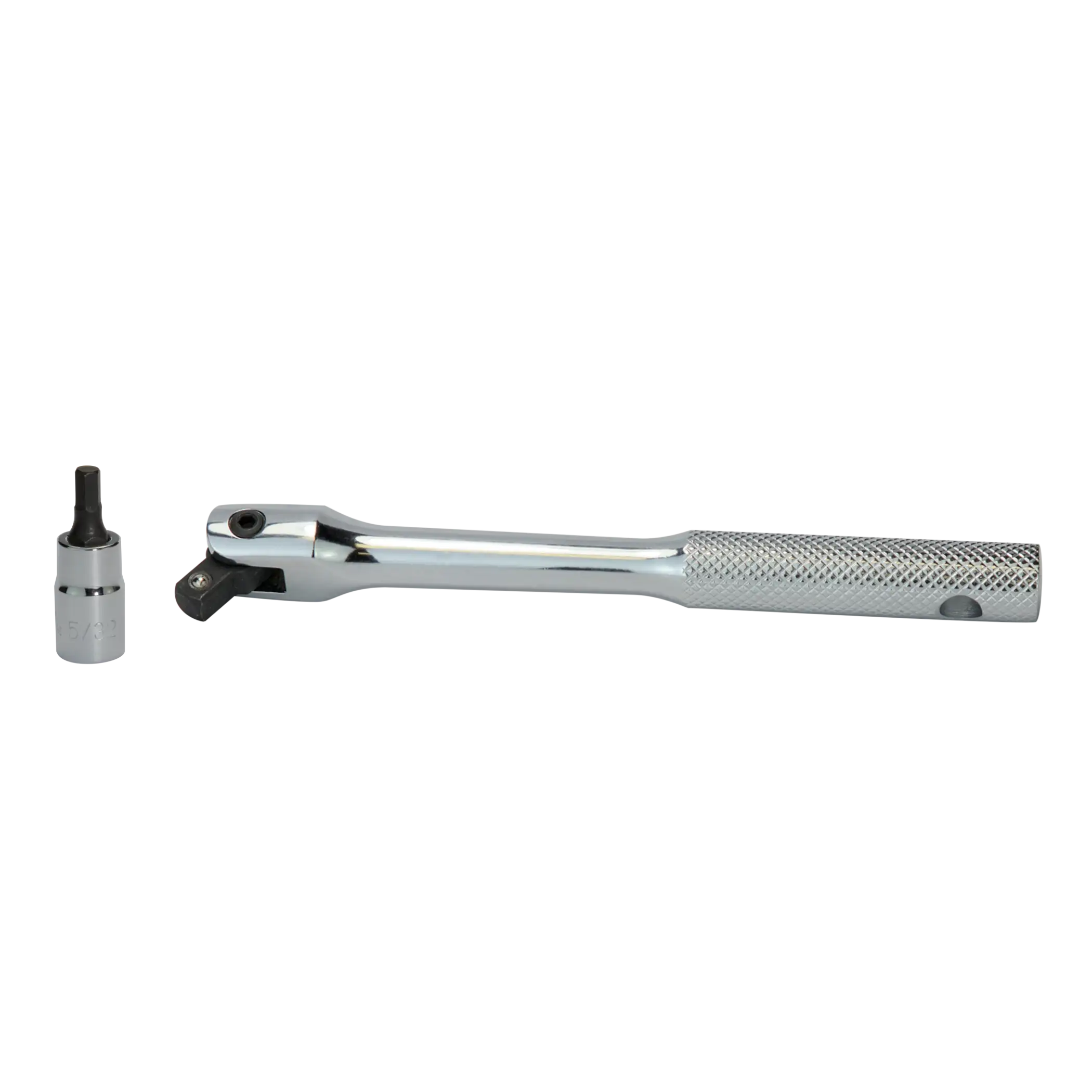 The Doumbek Swivel Drum Key features a handle with 1/4" drive socket and 5/32" hex key wrench for tuning Remo Doumbek and Tubanito drums.