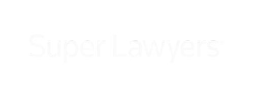 Texto blanco que dice 'Super Lawyers' sobre fondo negro.