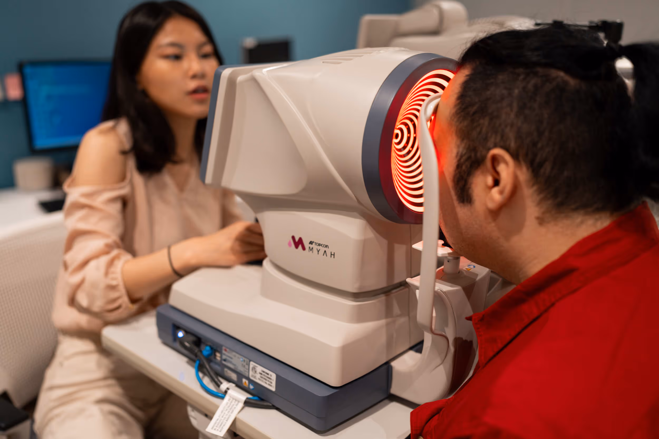 Eye Health Matters: Your Ottawa Optometrist Explains.  woman giving eye exam.