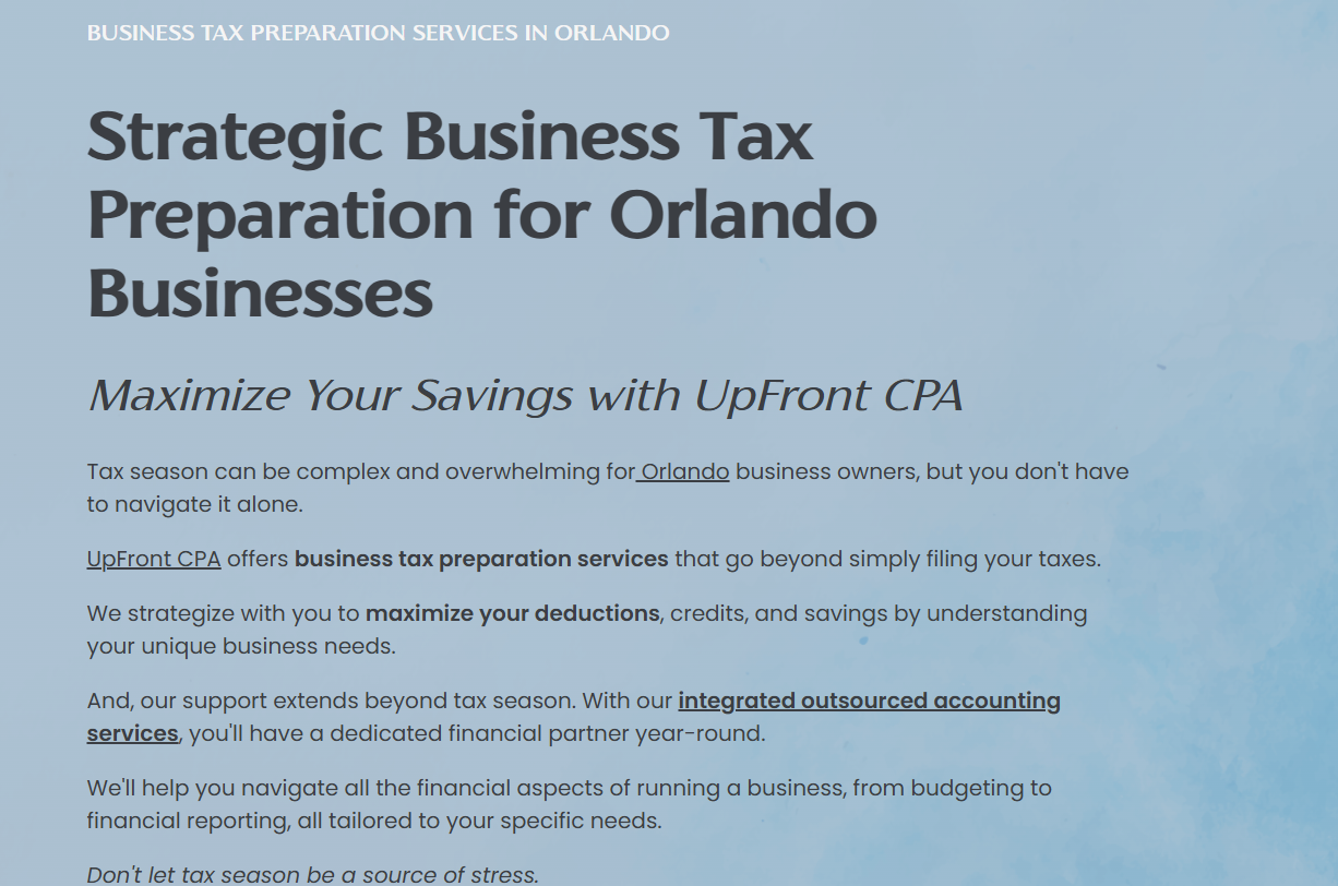 strategic business tax banner