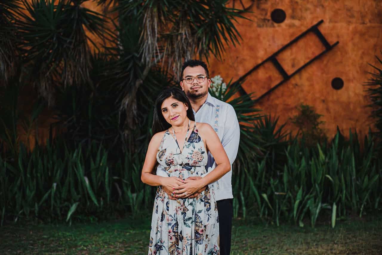 A happy Hispanic couple preparing for their citizenship interview