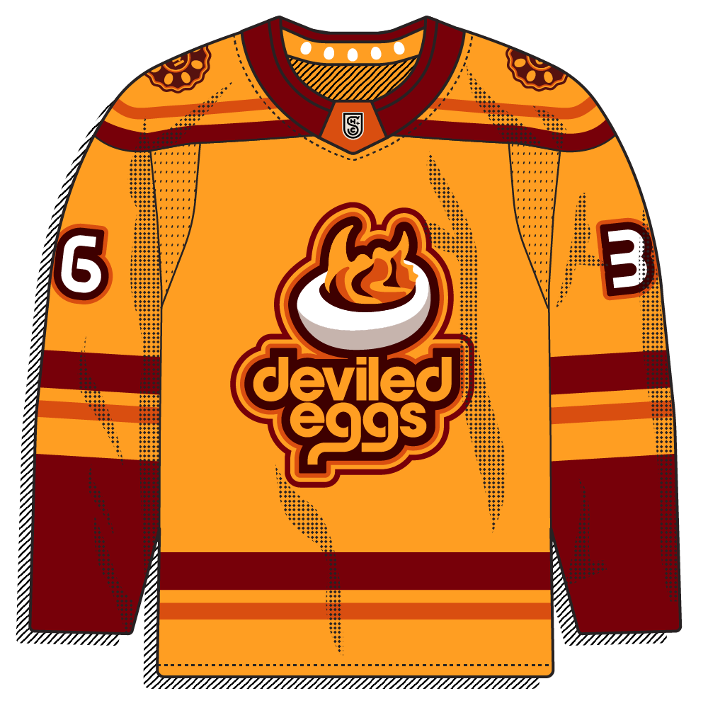 The Flying Biscuits have a new one-off alternate identity - they are now the Deviled Eggs!