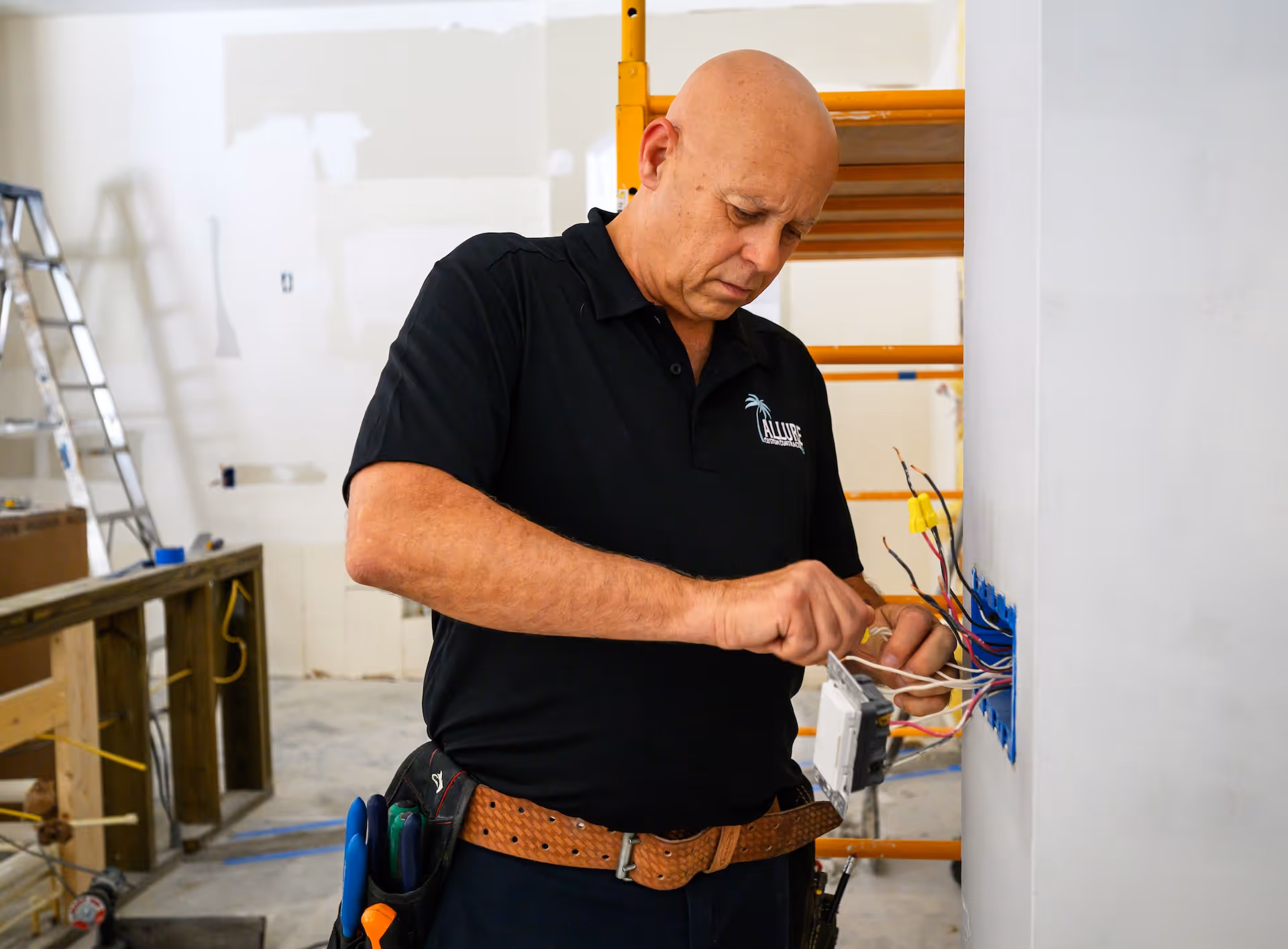 Ron working