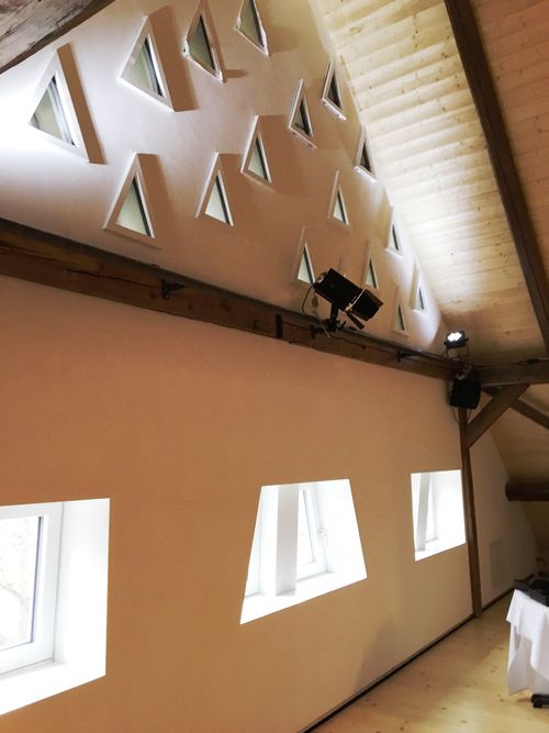 Wand der roten Trotten von innen