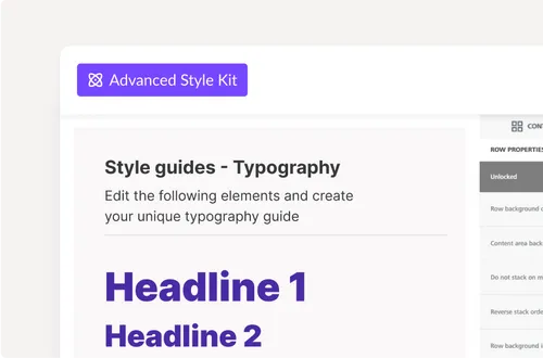 Advanced style kit in Beefree