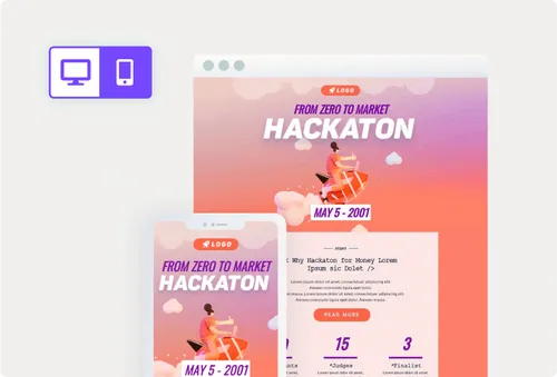 illustration of Beefree's preview options for mobile and desktop mode