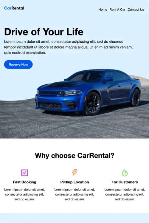 Automotive email template