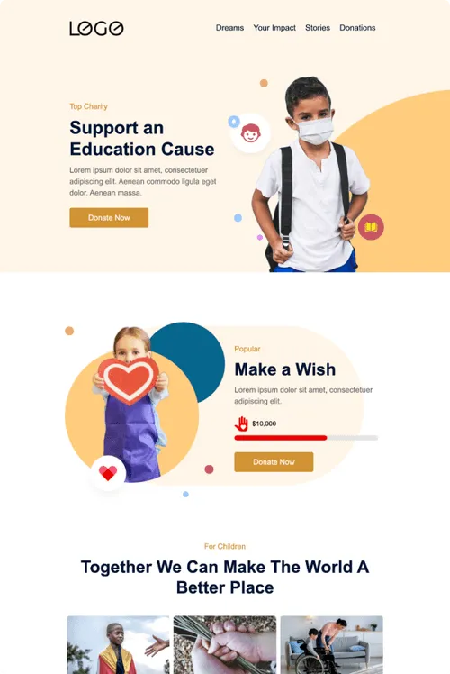 Education cause email template