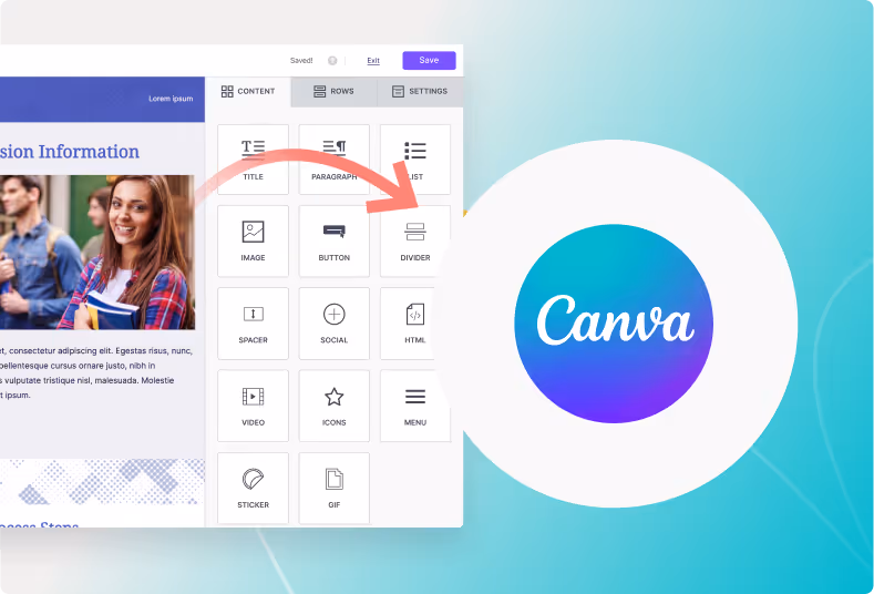 Email into a landing page with one click image