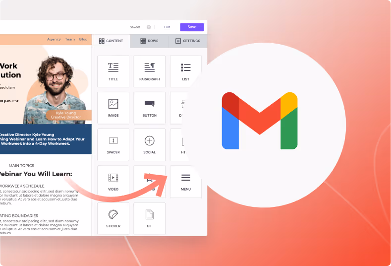 Email into a landing page with one click image